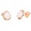 Ροζ χρυσά σκουλαρίκια σταγόνες Κ14 με χαλαζία