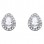 Κλασικά λευκόχρυσα σκουλαρίκια σταγόνες Κ14