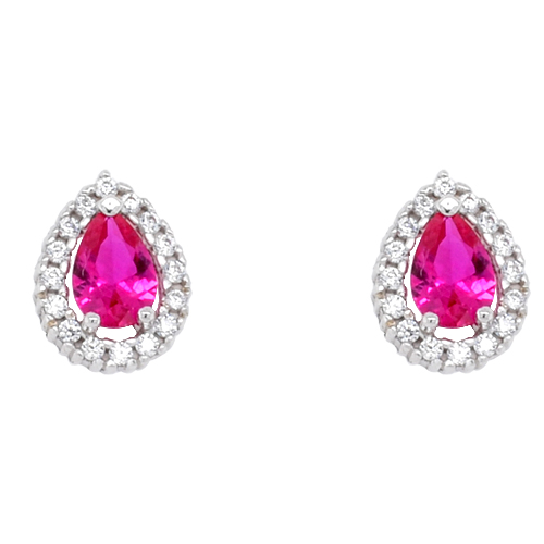 Σκουλαρίκια σταγόνες λευκόχρυσα Κ14