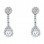 Νυφικά λευκόχρυσα σκουλαρίκια σταγόνες Κ14 με ζιργκόν