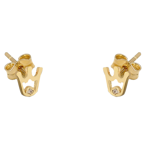 Κορώνες χρυσά σκουλαρίκια Κ14 με ζιργκόν