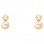 Χρυσά σκουλαρίκια Κ14 με ζιργκόν