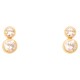 Χρυσά σκουλαρίκια Κ14 με ζιργκόν