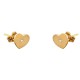 Χρυσά σκουλαρίκια καρδιές Κ14
