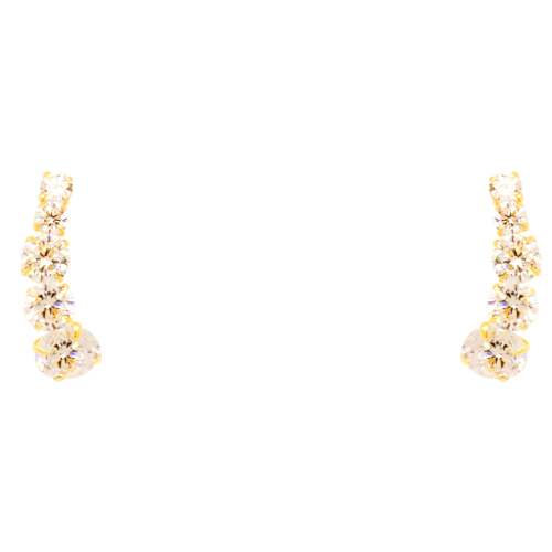 Χρυσά σκουλαρίκια Κ14 με ζιργκόν