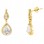Χρυσά κρεμαστά σκουλαρίκια σταγόνες Κ14