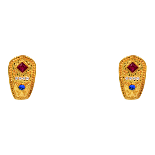 Χρυσά Βυζαντινά σκουλαρίκια Κ14