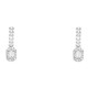Λευκόχρυσα κρεμαστά σκουλαρίκια Κ14 με ζιργκόν