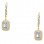 Χρυσά κρεμαστά σκουλαρίκια Κ14 με ζιργκόν