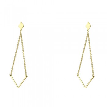 Χρυσά κρεμαστά σκουλαρίκια Κ14