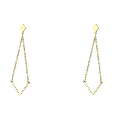 Χρυσά κρεμαστά σκουλαρίκια Κ14