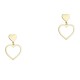 Χρυσά σκουλαρίκια καρδιές Κ14