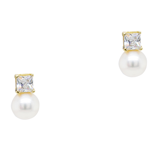 Χρυσά σκουλαρίκια Κ14 με μαργαριτάρια