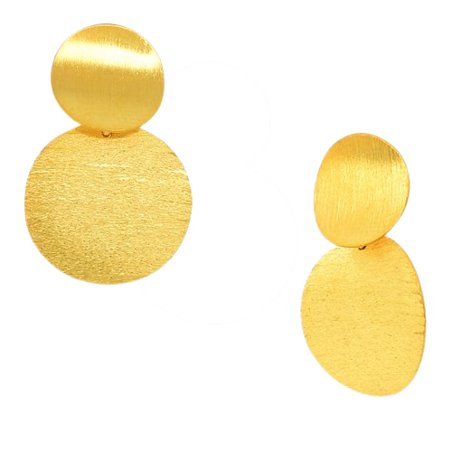 Χρυσά χειροποίητα σκουλαρίκια κύκλοι Κ14