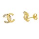 Χρυσά σκουλαρίκια Κ14 με ζιργκόν