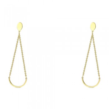 Χρυσά κρεμαστά σκουλαρίκια Κ14