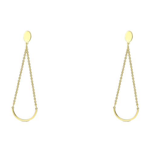 Χρυσά κρεμαστά σκουλαρίκια Κ14