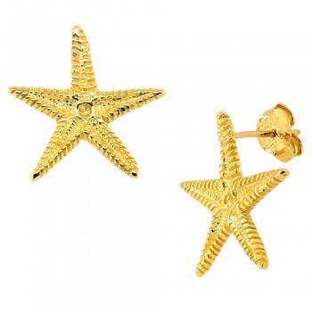 Χρυσά σκουλαρίκια αστερίες Κ14