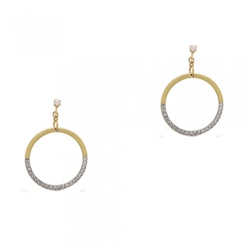 Χρυσά σκουλαρίκια κύκλοι Κ9