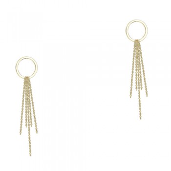 Χρυσά κρεμαστά σκουλαρίκια Κ14