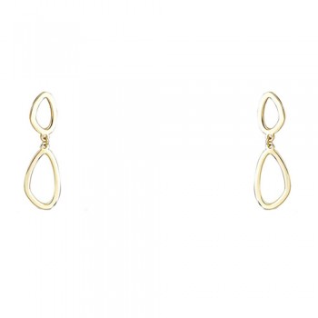 Χρυσά κρεμαστά σκουλαρίκια Κ14