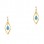 Χρυσά σκουλαρίκια σταγόνες Κ14 με ζιργκόν
