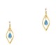 Χρυσά σκουλαρίκια σταγόνες Κ14 με ζιργκόν