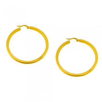 Χρυσά σκουλαρίκια κρίκοι Κ14