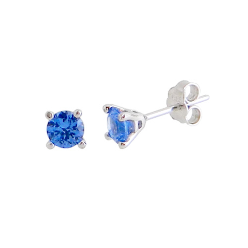 Λευκόχρυσα σκουλαρίκια Κ14 με ζιργκόν