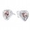 Λευκόχρυσα σκουλαρίκια καρδιές Κ14