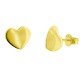 Χρυσά σκουλαρίκια καρδιές Κ14