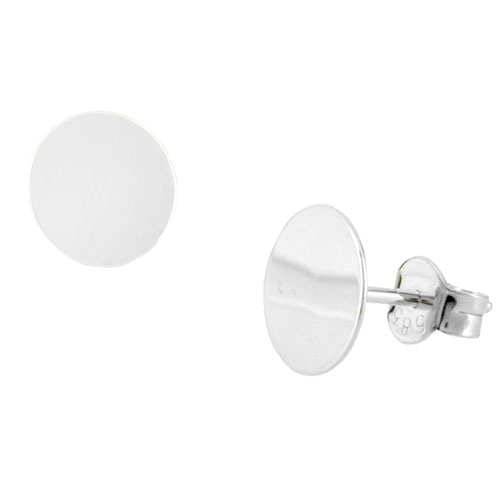 Λευκόχρυσα σκουλαρίκια κύκλοι Κ14