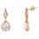 Σκουλαρίκια από ροζ χρυσό Κ14 με ζιργκόν