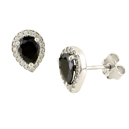 Λευκόχρυσα σκουλαρίκια σταγόνες Κ14