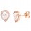 Σκουλαρίκια σταγόνες από ροζ χρυσό Κ14