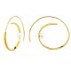 Χρυσά χειροποίητα σκουλαρίκια κρίκοι Κ14