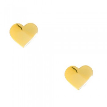 Χρυσά σκουλαρίκια καρδιές Κ9