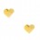 Χρυσά σκουλαρίκια καρδιές Κ9