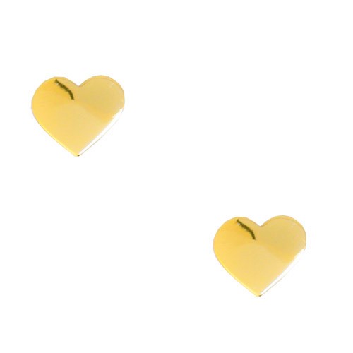 Χρυσά σκουλαρίκια καρδιές Κ9