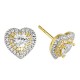 Χρυσά σκουλαρίκια καρδιές Κ14