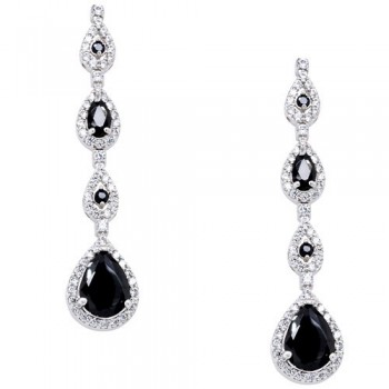 Λευκόχρυσα σκουλαρίκια Κ14 με ζιργκόν