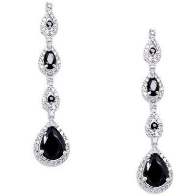 Λευκόχρυσα σκουλαρίκια Κ14 με ζιργκόν