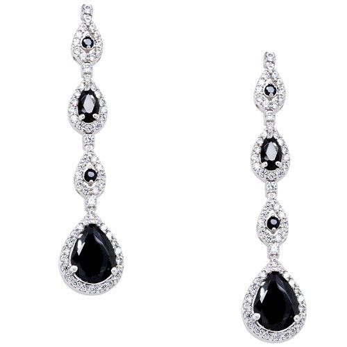 Λευκόχρυσα σκουλαρίκια Κ14 με ζιργκόν