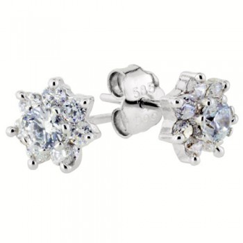 Λευκόχρυσα σκουλαρίκια Κ14