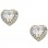 Χρυσά σκουλαρίκια καρδιές Κ14 με ζιργκόν
