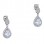 Λευκόχρυσα σκουλαρίκια νυφικά Κ14 με ζιργκόν