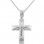 Λευκόχρυσος βαπτιστικός σταυρός Κ14 με αλυσίδα