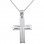 Λευκόχρυσος βαπτιστικός σταυρός Κ14 με αλυσίδα