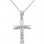 Λευκόχρυσος βαπτιστικός σταυρός Κ14 με αλυσίδα
