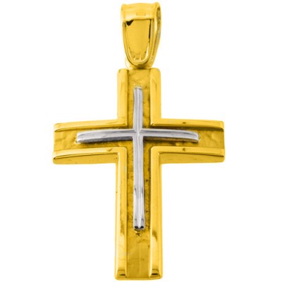 Χρυσός μασίφ σταυρός Κ9